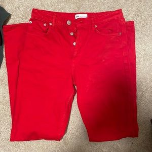 straight leg zara jeans 🍒❤️💋🌹